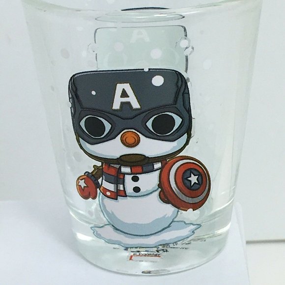Funko Marvel Shot Glasses Toothpick Holder Thanos Captain America Snowman X-Mas - Picture 11 of 12